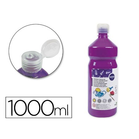 Tempera liquida liderpapel escolar 1000 ml violeta