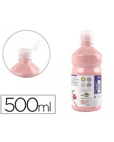 Tempera liquida liderpapel escolar 500 ml rosa