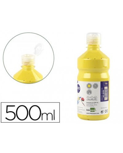 Tempera liquida liderpapel escolar 500 ml amarillo