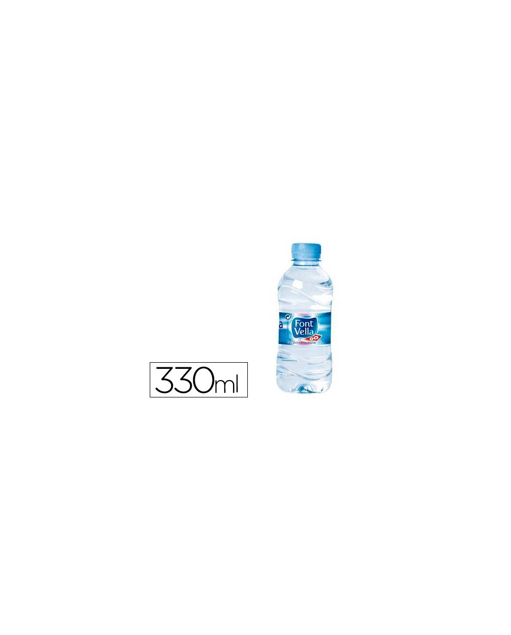 Agua mineral natural font vella botella sant hilari 330 ml