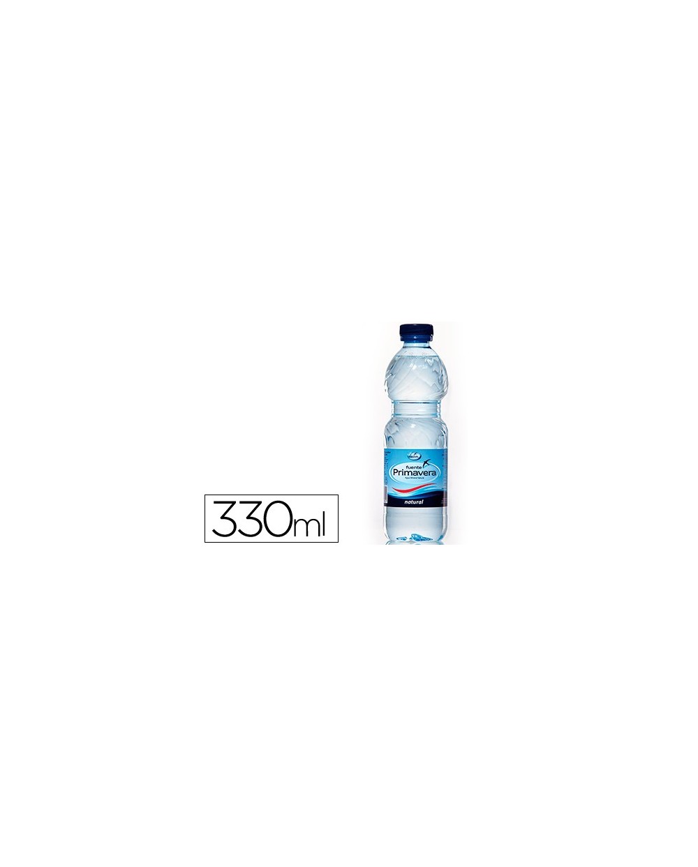 Agua mineral natural fuente primavera botella de 330 ml