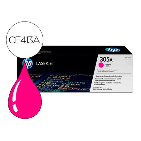 Toner hp 305a laserjet m351 m451 m375 m475 magenta 2600 pag