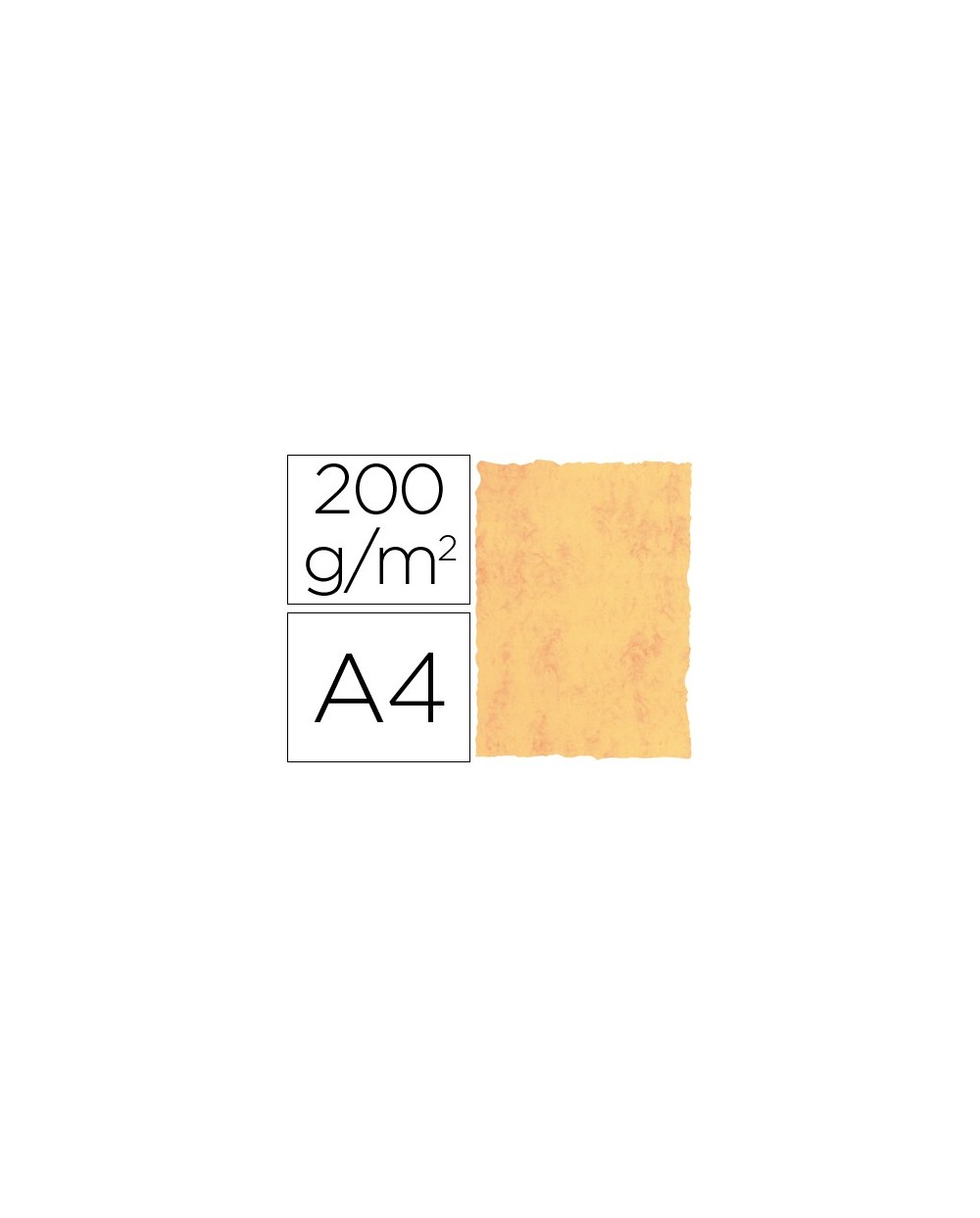 Papel pergamino din a4 200 gr color marmol amarillo paquete de 25 hojas