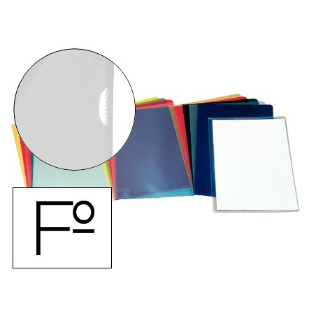 Carpeta esselte dossier unero plastico folio transparente 110 micras