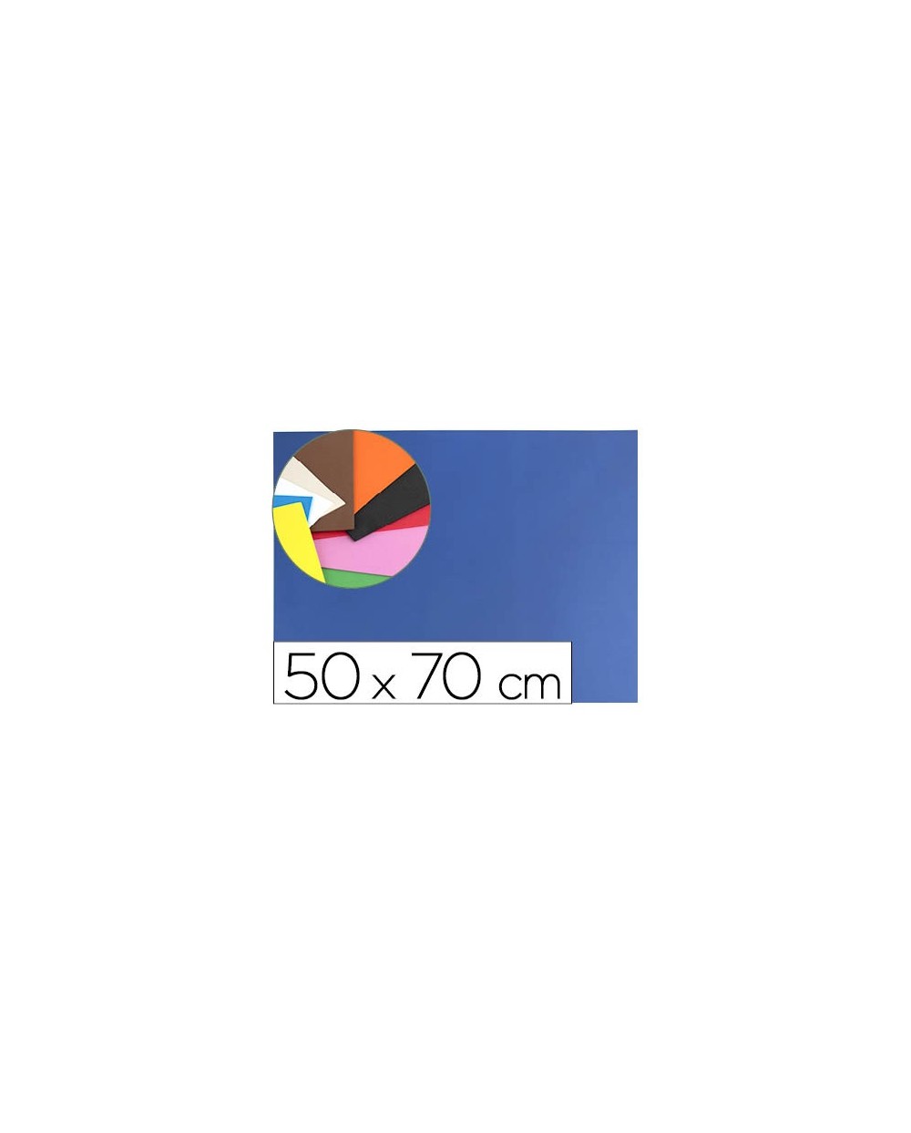 Goma eva liderpapel 50x70cm 60g m2 espesor 15mm azul oscuro