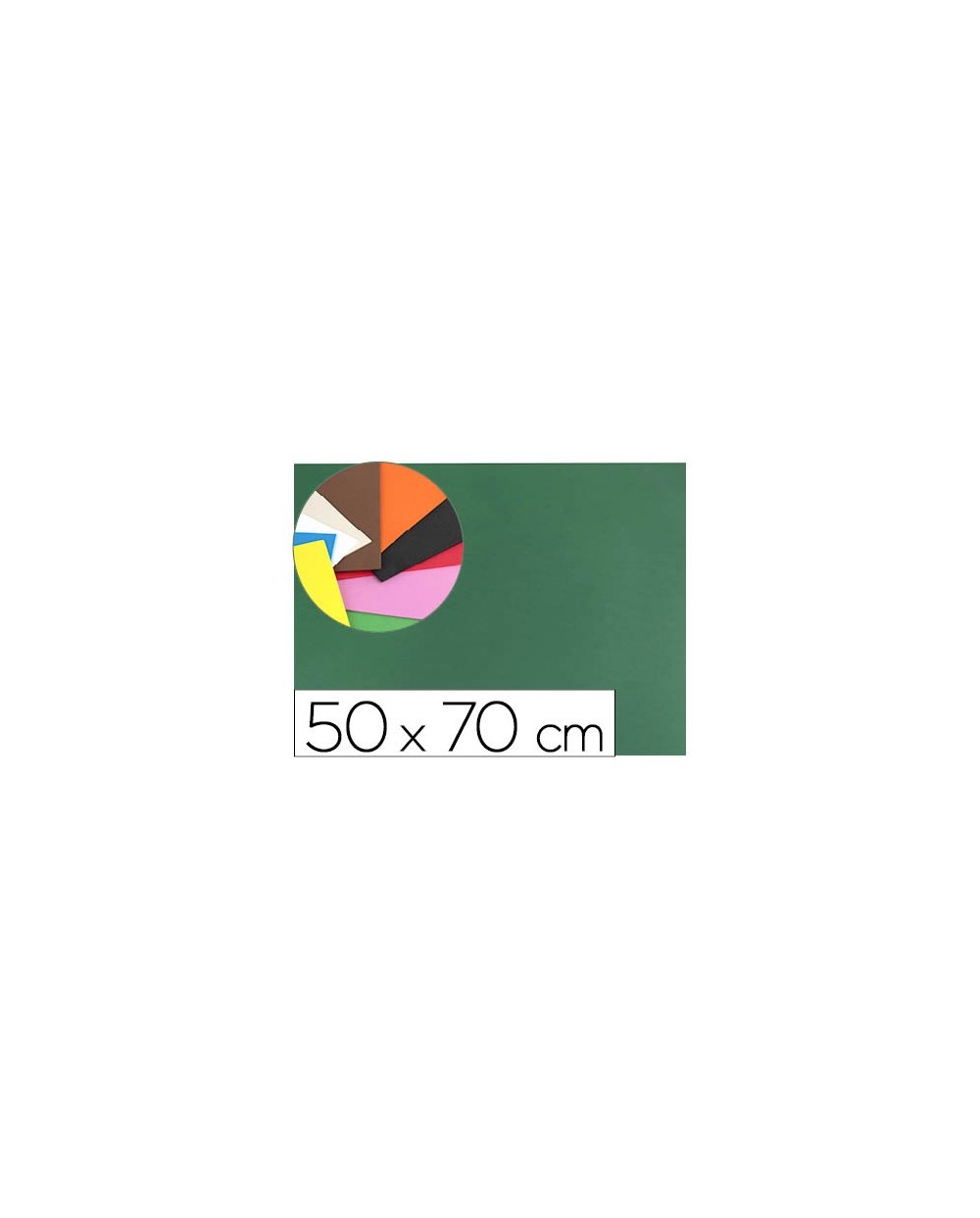 Goma eva liderpapel 50x70cm 60g m2 espesor 15mm verde oscuro