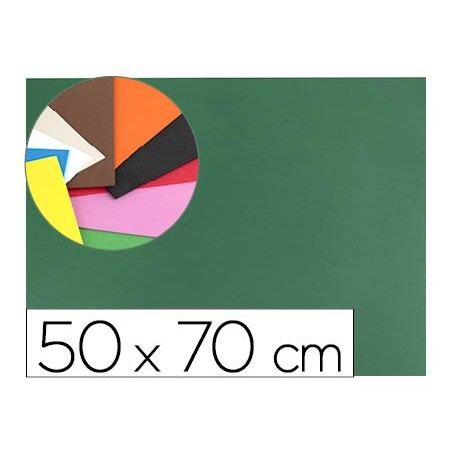 Goma eva liderpapel 50x70cm 60g m2 espesor 15mm verde oscuro