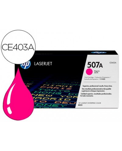 Toner hp 507a laserjet m551 m570 pro 500 magenta 6000 pag