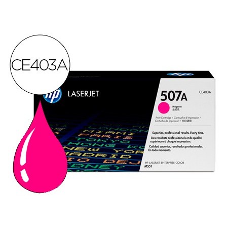 Toner hp 507a laserjet m551 m570 pro 500 magenta 6000 pag