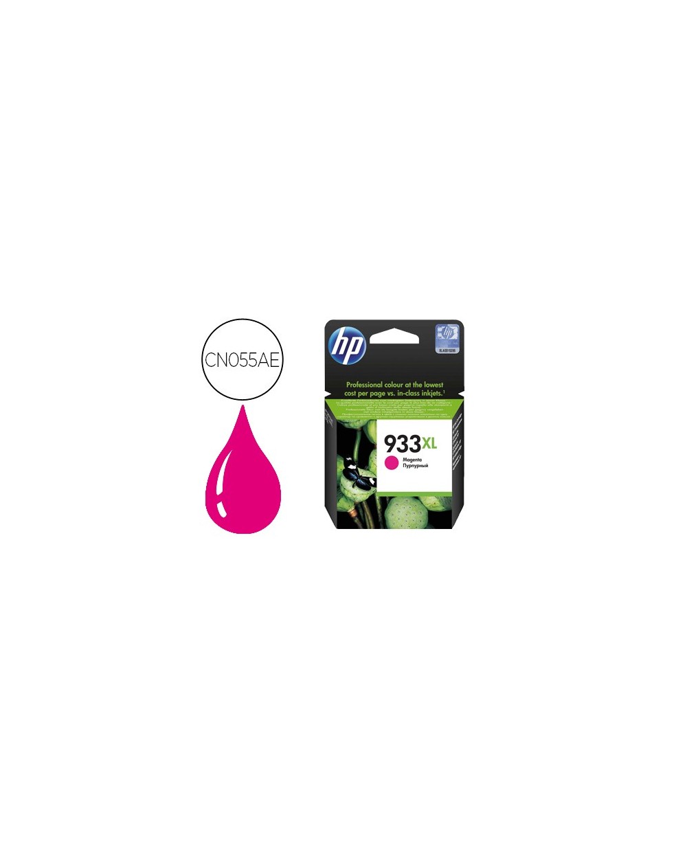 Ink jet hp 933xl magenta cn055ae officejet 6100 6600 6700 premium capacidad 825 pag