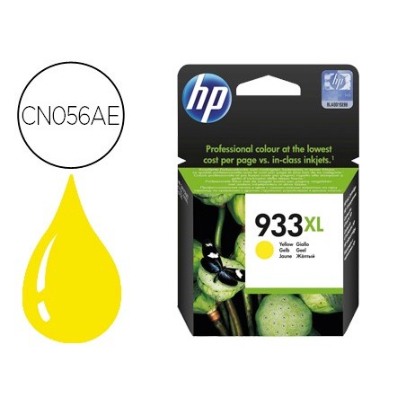 Ink jet hp 933xl amarillo cn056ae officejet 6100 6600 6700 premium capacidad 825 pag