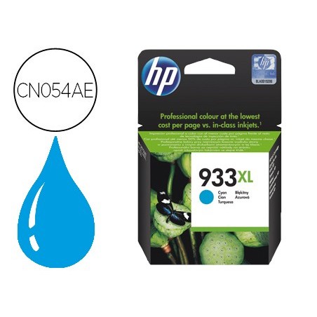 Ink jet hp 933xl cian cn054ae officejet 6100 6600 6700 premium capacidad 825 pag