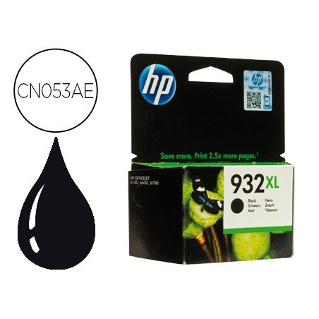 Ink jet hp 932xl negro cn053ae officejet 6100 6600 capacidad 1000 pag