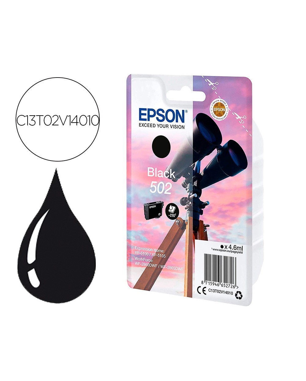 Ink jet epson singlepack negro 502 ink