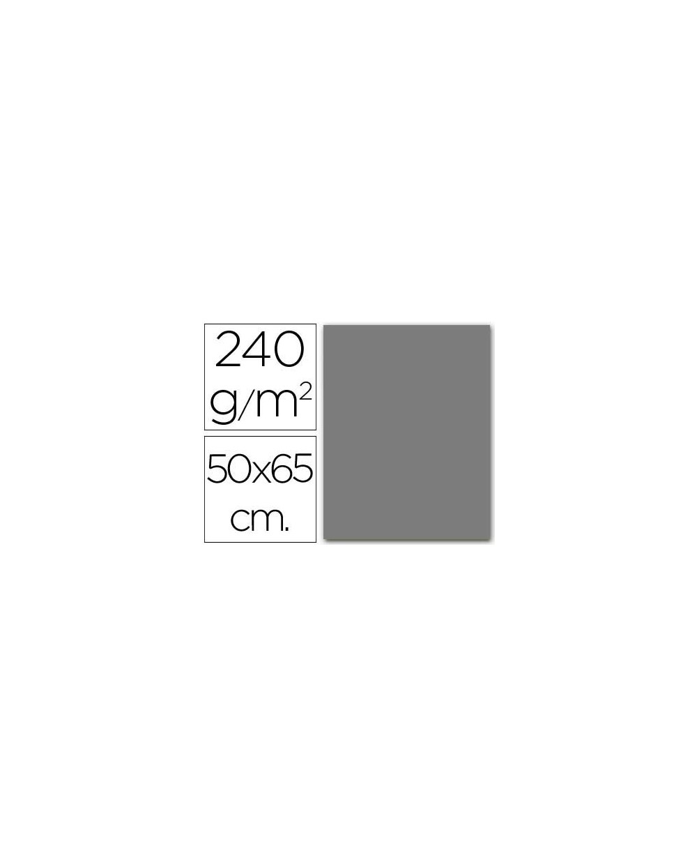 Cartulina liderpapel 50x65 cm gris 240 gr unidad