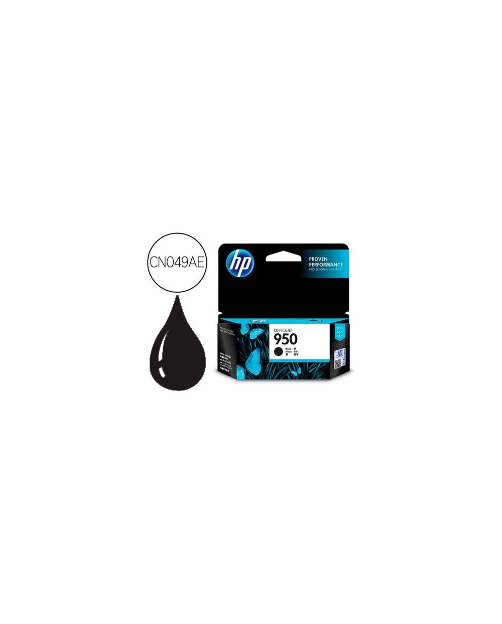 Ink jet hp 950 negro cn049ae capacidad 1000 pag