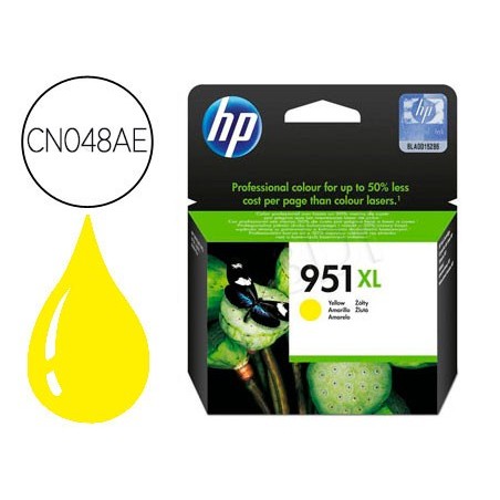 Ink jet hp 951xl amarillo cn048ae capacidad 1500 pag