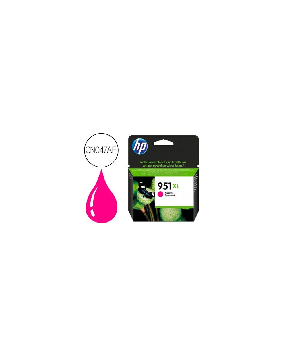 Ink jet hp 951xl magenta cn047ae capacidad 1500 pag