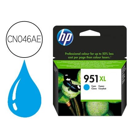 Ink jet hp 951xl cian cn046ae capacidad 1500 pag