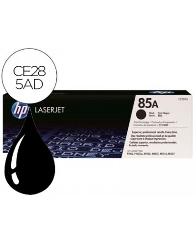 Toner hp laserjet ce285a negro 1600 pag pack 2