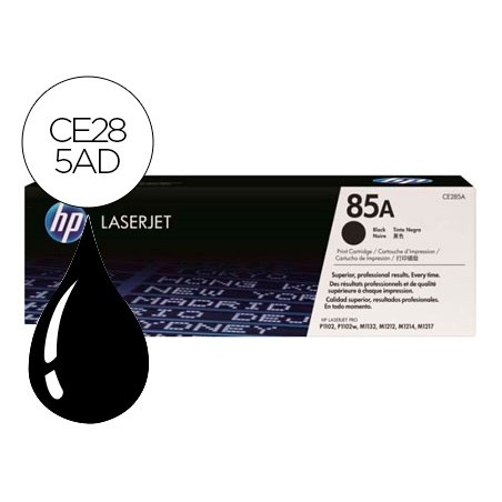 Toner hp laserjet ce285a negro 1600 pag pack 2