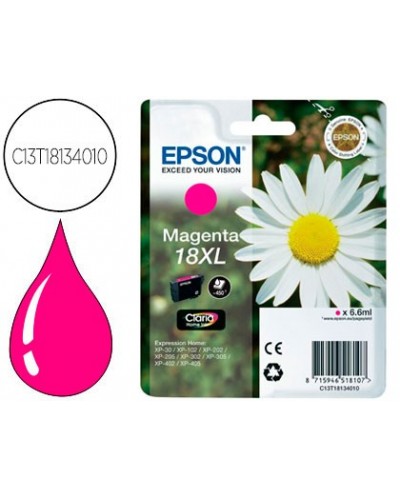 Ink jet epson t18xl magenta expression home xp 102 xp 205 xp 305 xp 405 capacidad 470 pag