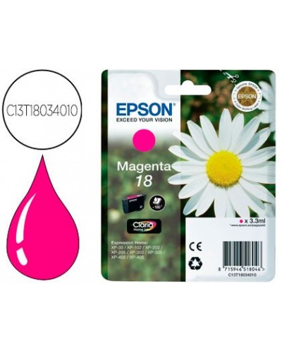 Ink jet epson t18 magenta expression home xp 102 xp 205 xp 305 xp 405 capaciidad 180 pag