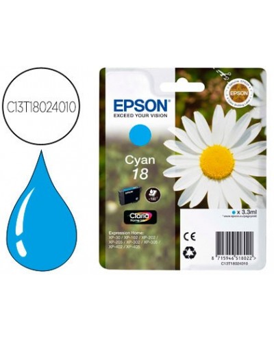 Ink jet epson t18 cyan expression home xp 102 xp 205 xp 305 xp 405 capacidad 180 pag