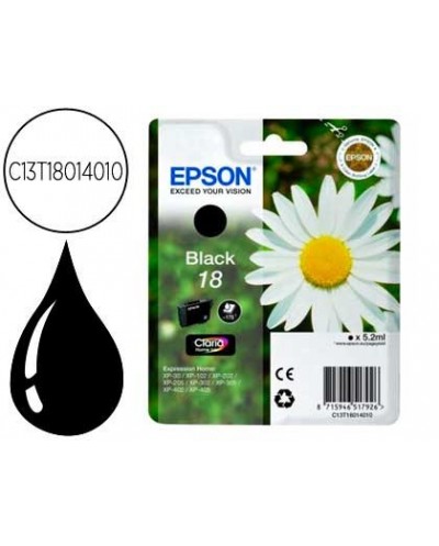 Ink jet epson t18 negro expression home xp 102 xp 205 xp 305 xp 405 capaciidad 175 pag