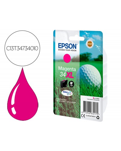 Ink jet epson singlepack magenta 34xl durabrite ultra ink