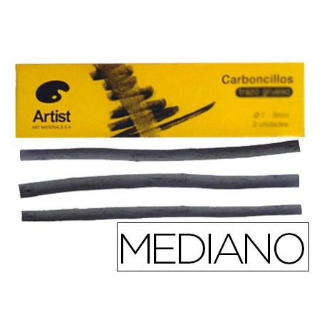 Carboncillo artist medianos 5 6 mm caja de 6 unidades