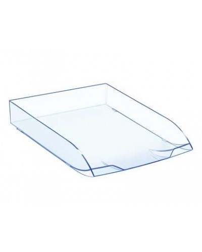 Bandeja sobremesa cep confort plastico transparente celeste 370x270x61 mm