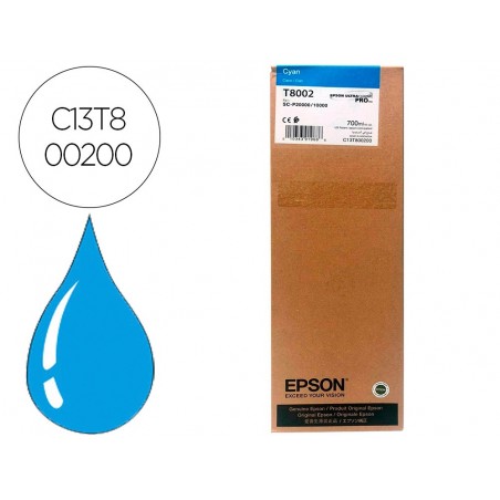 Ink jet epson singlepack cian t800200 ultrachrome pro 700ml