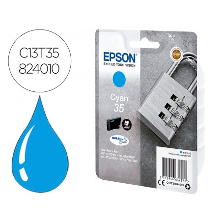 Ink jet epson singlepack cian 35 durabrite ultra ink