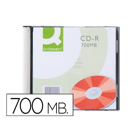 Cd r q connect capacidad 700mb duracion 80min velocidad 52x caja slim