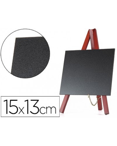Pizarra negra liderpapel caballete madera superficie para rotuladores tipo tiza 15x13cm juego 3 pizarras