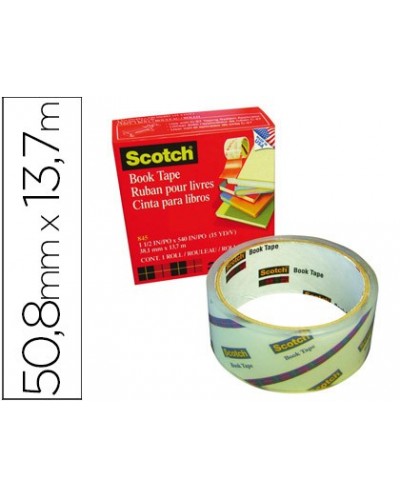 Cinta adhesiva scotch 845 book tape 508mmx137 mt
