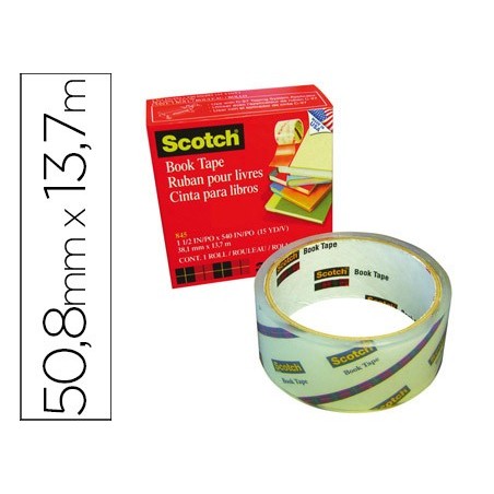 Cinta adhesiva scotch 845 book tape 508mmx137 mt