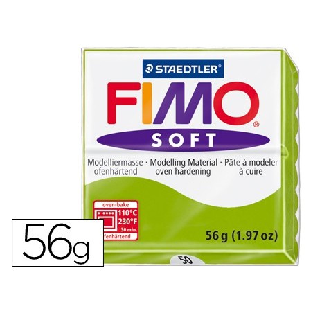 Pasta staedtler fimo soft 56 gr color verde manzana