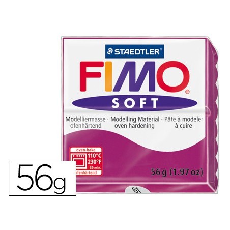 Pasta staedtler fimo soft 56 gr color purpura