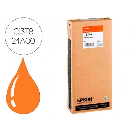 Ink jet epson gf surecolor serie sc p naranja ultrachrome hdx hd 350ml