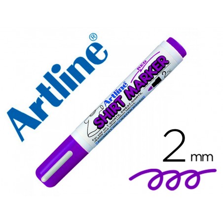 Rotulador artline camiseta ekt 2 violeta punta redonda 2 mm para uso en camisetas