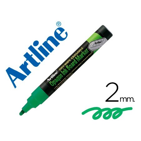 Rotulador artline pizarra verde negra epw 4 ve gr color verde fluorescente bolsa de 4 unidades