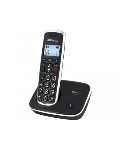 Telefono inalambrico spc telecom 7608n teclas digitos y pantalla extra grandes compatible audifonos