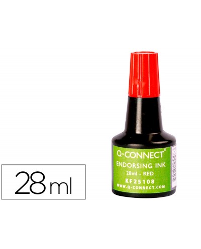 Tinta tampon q connect rojo frasco de 28 ml