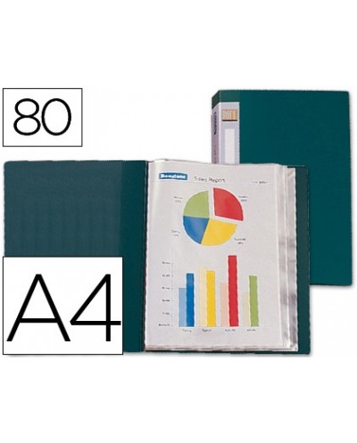 Carpeta liderpapel personaliza 31763 80 fundas polipropileno din a4 verde lomo personalizable