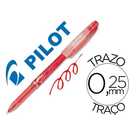 Boligrafo pilot frixion punta de aguja color rojo