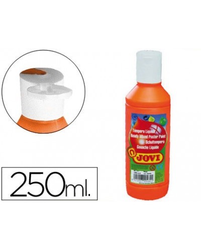 Tempera liquida jovi escolar 250 ml naranja
