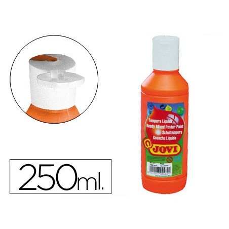 Tempera liquida jovi escolar 250 ml naranja