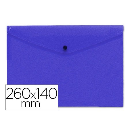 Carpeta liderpapel dossier broche polipropileno tamano sobre americano 260x140 mm azul translucido